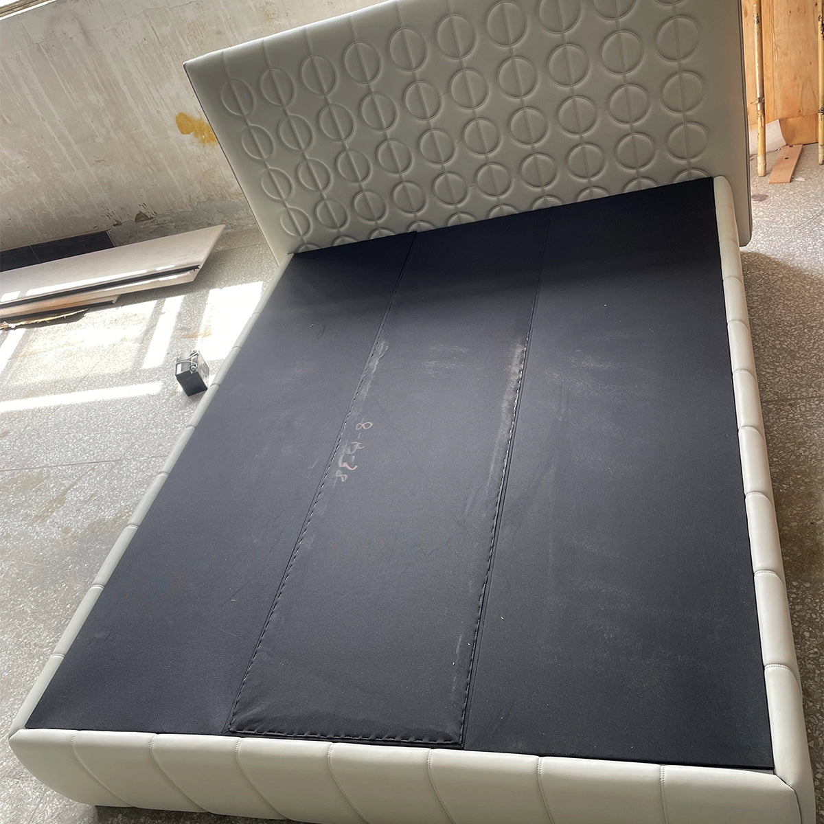 Modern White Leather Upholstered Headboard for Contemporary Bedrooms