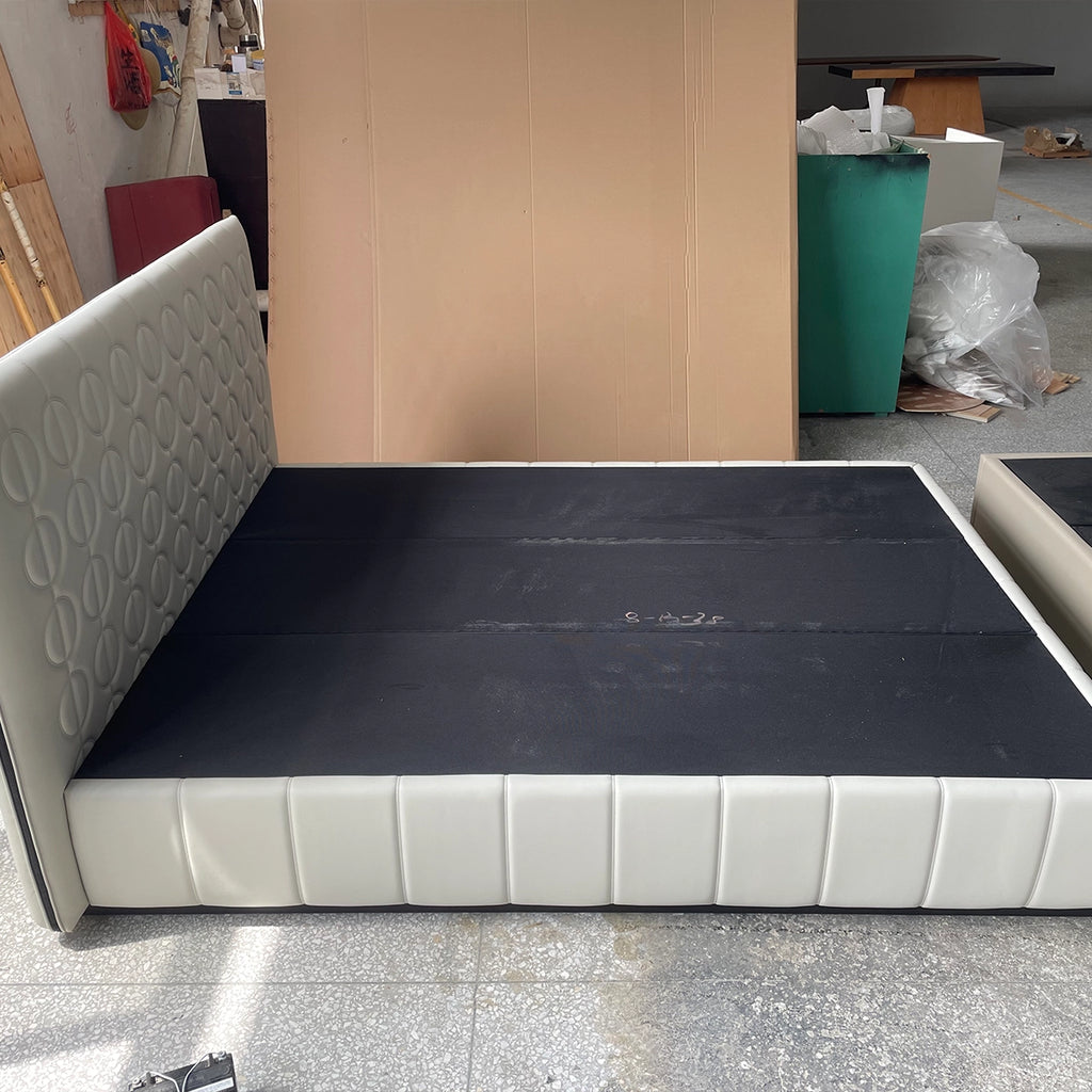 Modern White Leather Upholstered Headboard for Contemporary Bedrooms