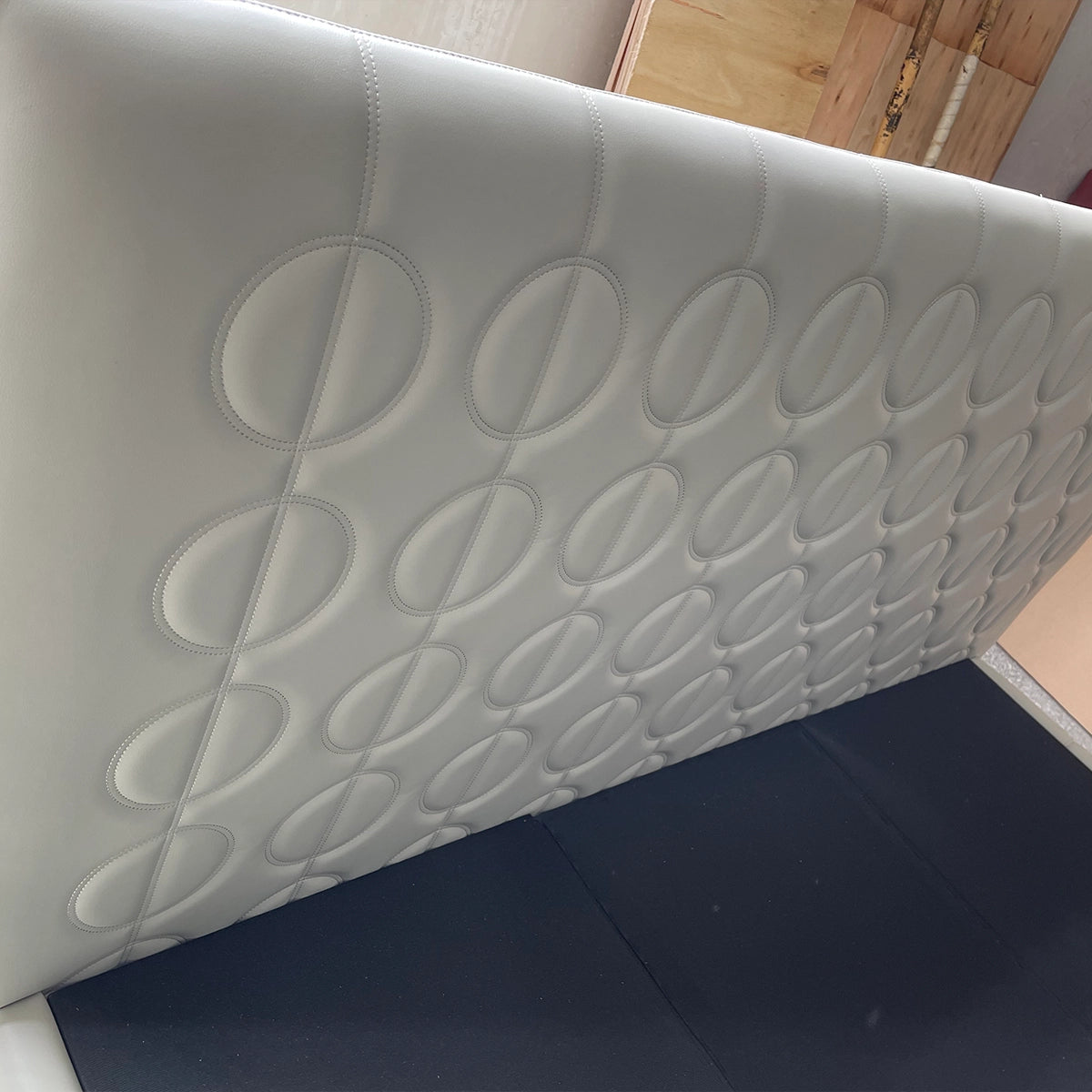 Modern White Leather Upholstered Headboard for Contemporary Bedrooms