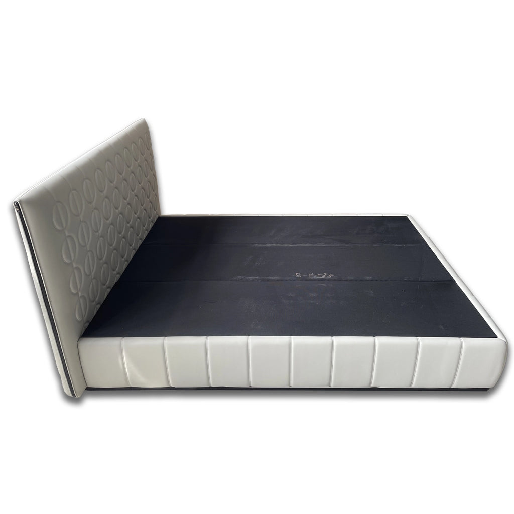 Modern White Leather Upholstered Headboard for Contemporary Bedrooms