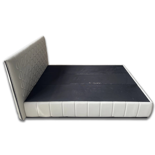 Modern White Leather Upholstered Headboard for Contemporary Bedrooms