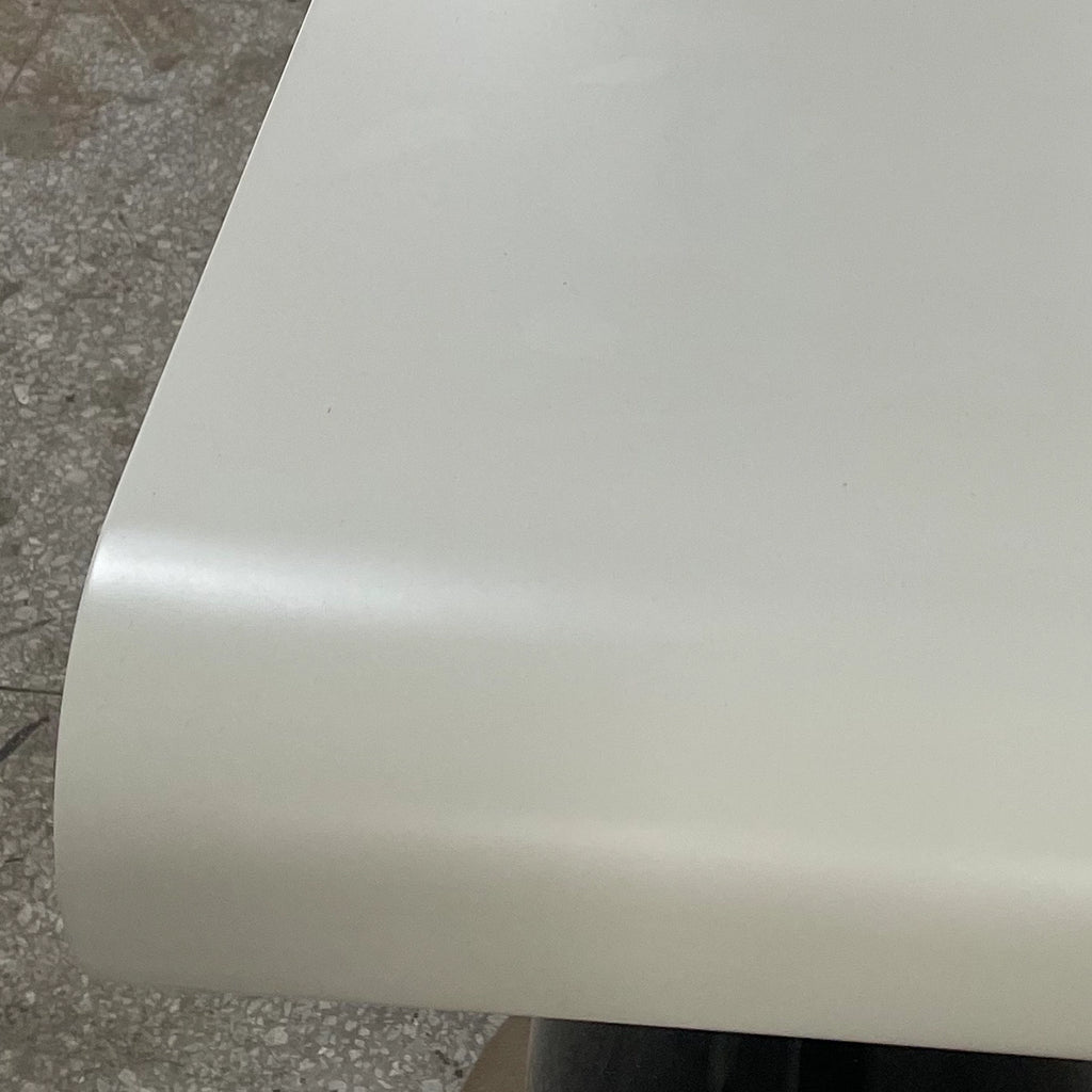 Modern Black and White Side Table with Unique Vase-Shaped Base